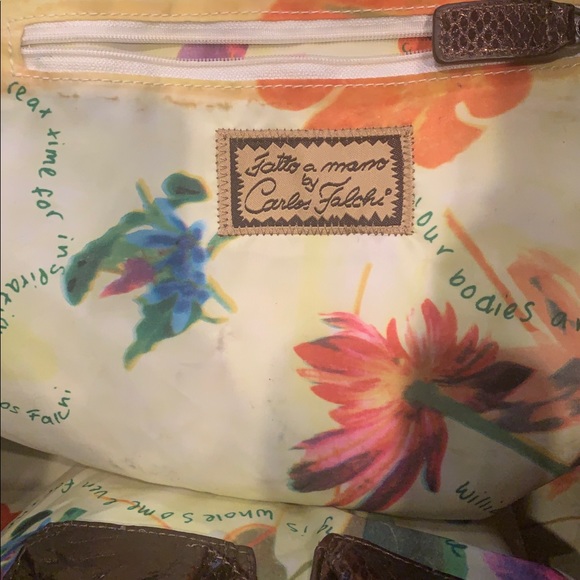 Carlos Falchi Snell Copper Snake Tote - Picture 5 of 6